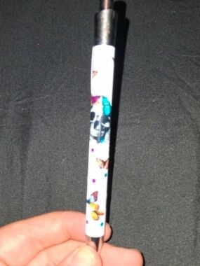 Butterfly & Skull Design Pen